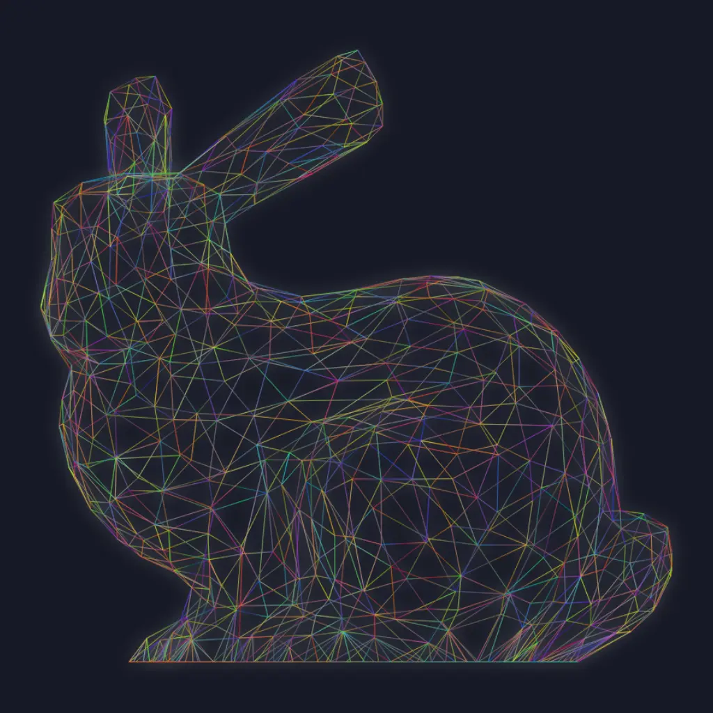 Wireframe Stanford Bunny